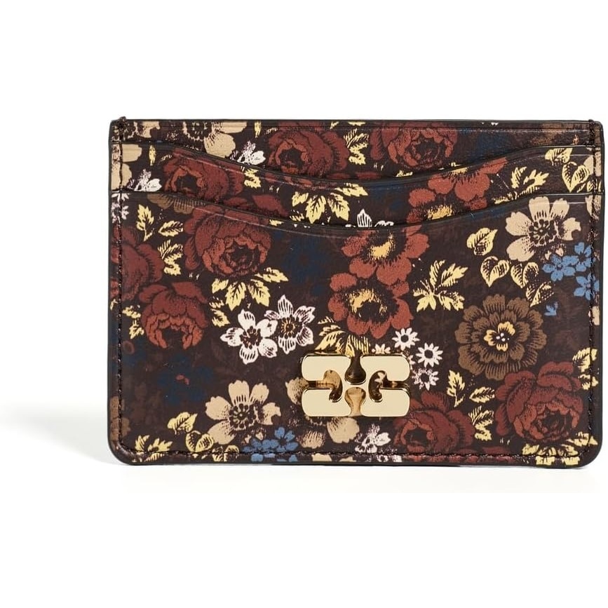 image:imageGanni Womens Printed Bou Card Holder Chocolate Plum One SizeChocolate Plum