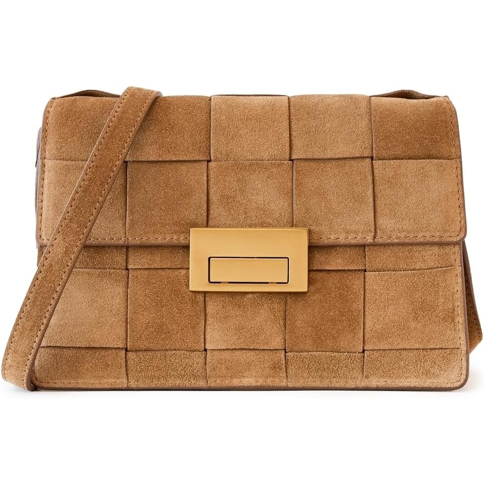 image:imageLoeffler Randall Womens Delphine Leather ClutchToffee