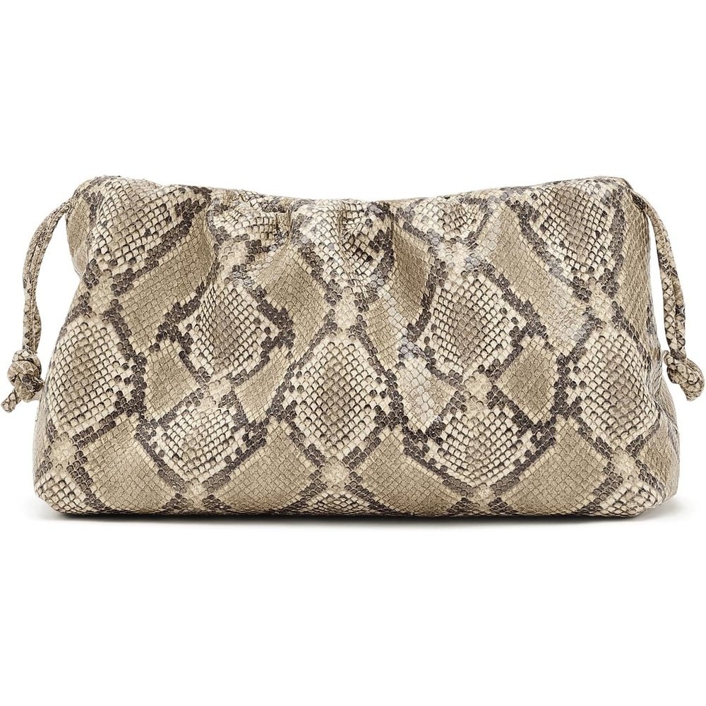 image:imageLoeffler Randall Womens Kiri Multi Ring Dumpling PouchNatural Snake
