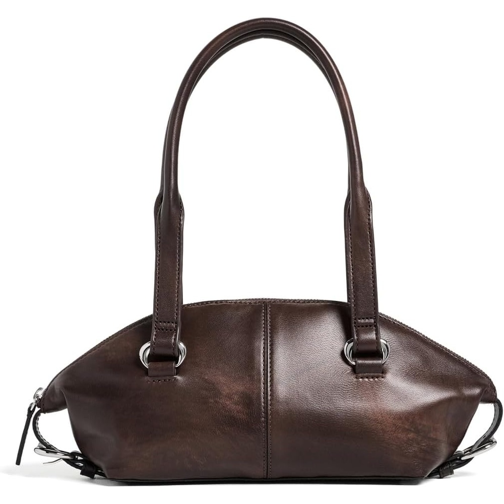 image:imageSTAUD Womens Hester Mini Shoulder BagEspresso Distressed