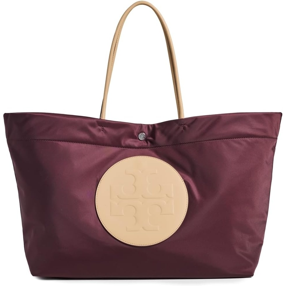 image:imageTory Burch Womens Ella Twist Reversible ToteDark Carmine