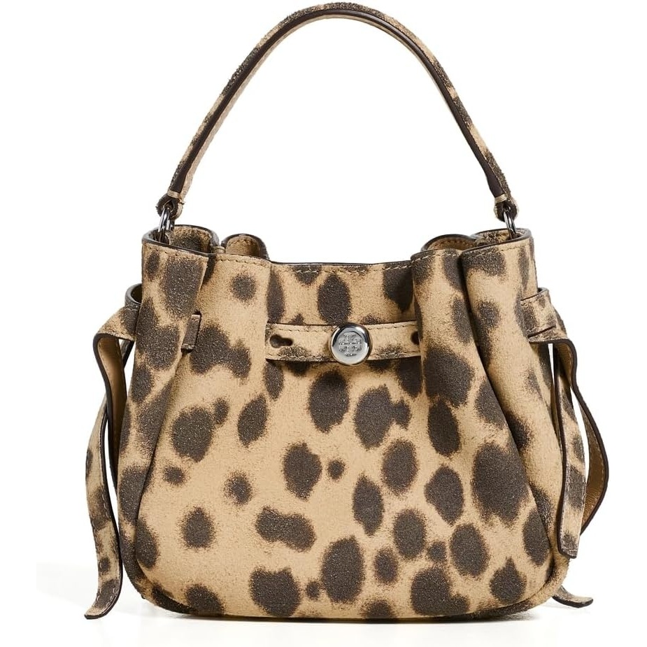 image:imageTory Burch Womens Romy Suede Mini Bucket BagCheetah Spots