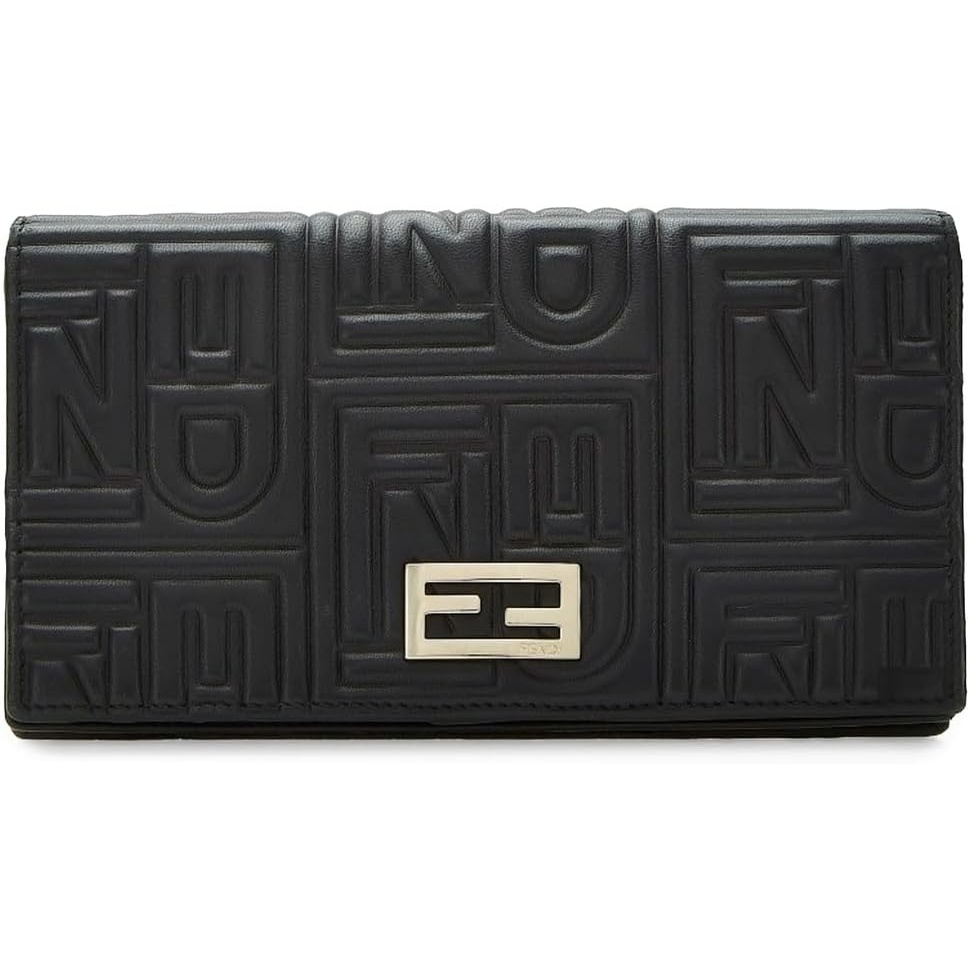 image:imageWHAT GOES AROUND COMES AROUND Womens PreLoved Fendi Embossed Wallet On Chain Black One SizeBlack