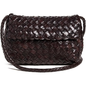 Loeffler Randall Women’s Vinnie Mini Woven Crossbody Bag(Chocolate)