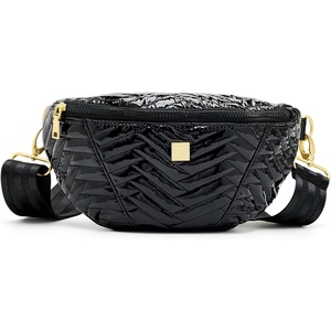 Think Royln Little Runaway Sling Bag(Black Patent Nylon 1)