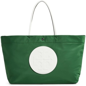 Tory Burch Women’s Ella Twist Reversible Tote(Basil)