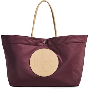 Tory Burch Women’s Ella Twist Reversible Tote(Dark Carmine)