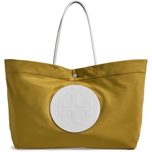 Tory Burch Women’s Ella Twist Reversible Tote(Moss)