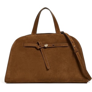 Tory Burch Women’s Romy Suede Bauletto Bag(Caramel)