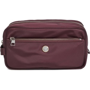 Tory Burch Women’s Twist Large Cosmetic Case, Warm Bread, One Size(Dark Carmine)
