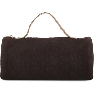 WHAT GOES AROUND COMES AROUND Women’s Pre-Loved Celine Brown Suede Barrel Handbag(Brown)