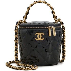 WHAT GOES AROUND COMES AROUND Women’s Pre-Loved Chanel Afternoon Tea Vanity Bag(Black)