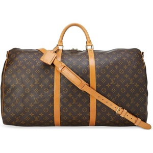 What Goes Around Comes Around Women’s Pre-Loved Louis Vuitton Monogram Keepall Bandouliere Duffel 60, Brown, One Size(Brown)