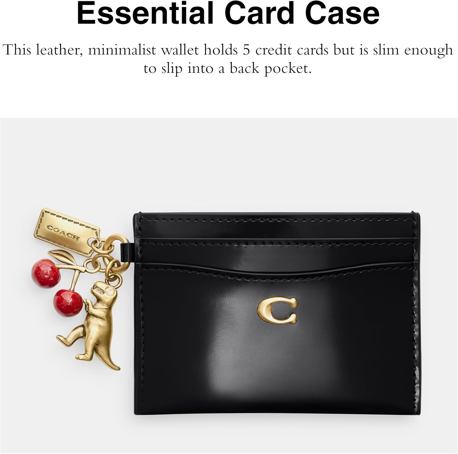 image:imageCoach Essential Card Case With CharmsB4BLACK