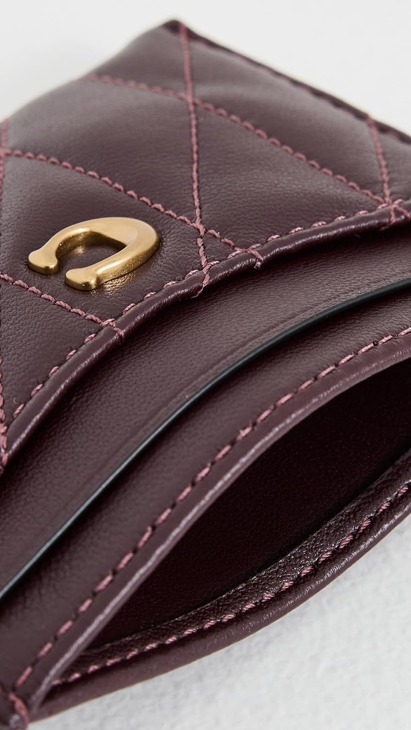 image:imageCoach Essential Card Case With CharmsB4BLACK CURRANT