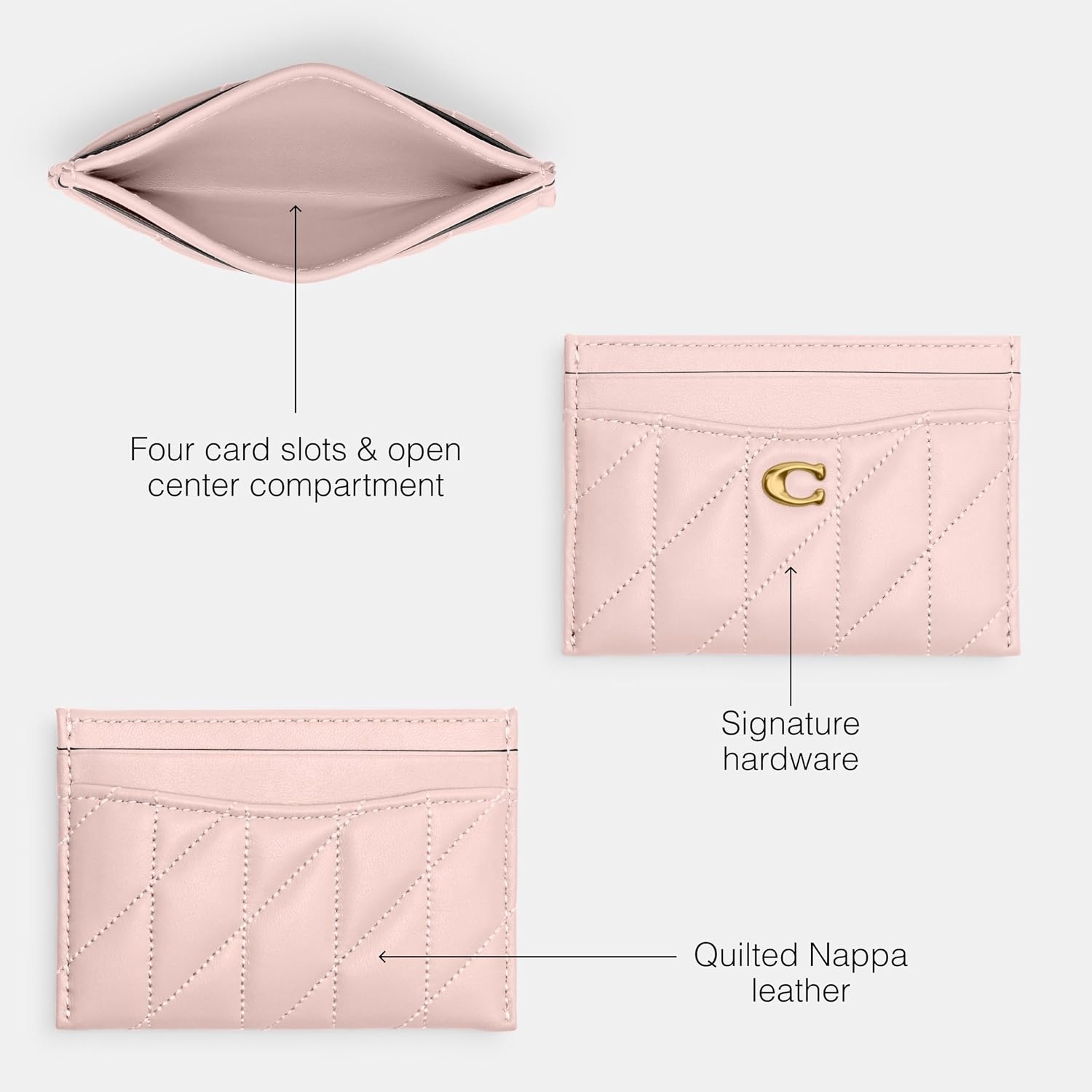 image:imageCoach Essential Card Case With CharmsB4BLUSH