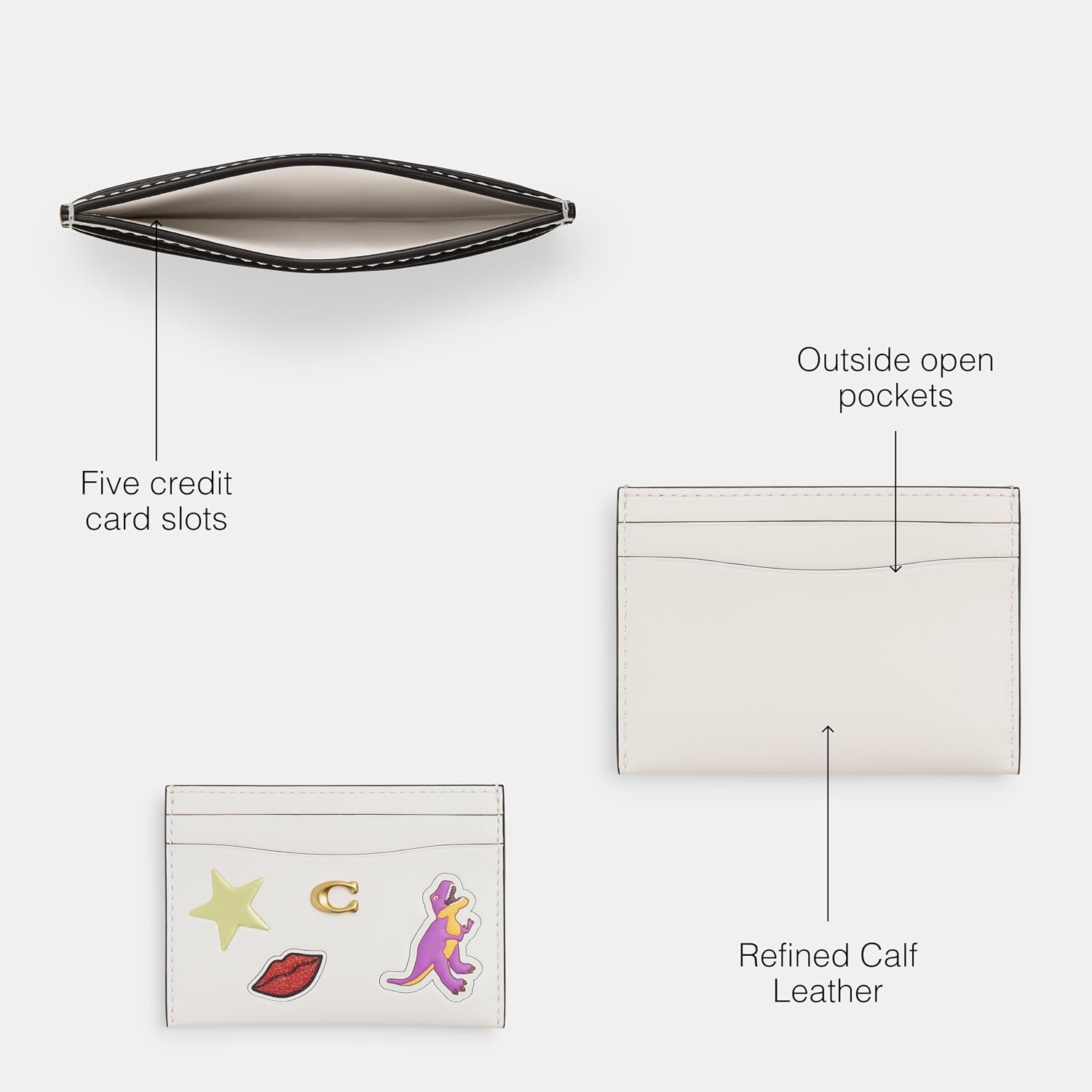 image:imageCoach Essential Card Case With CharmsB4CHALK MULTI