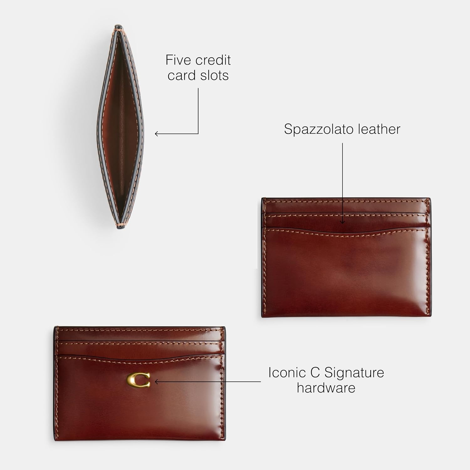 image:imageCoach Essential Card Case With CharmsB4Dark Neutral