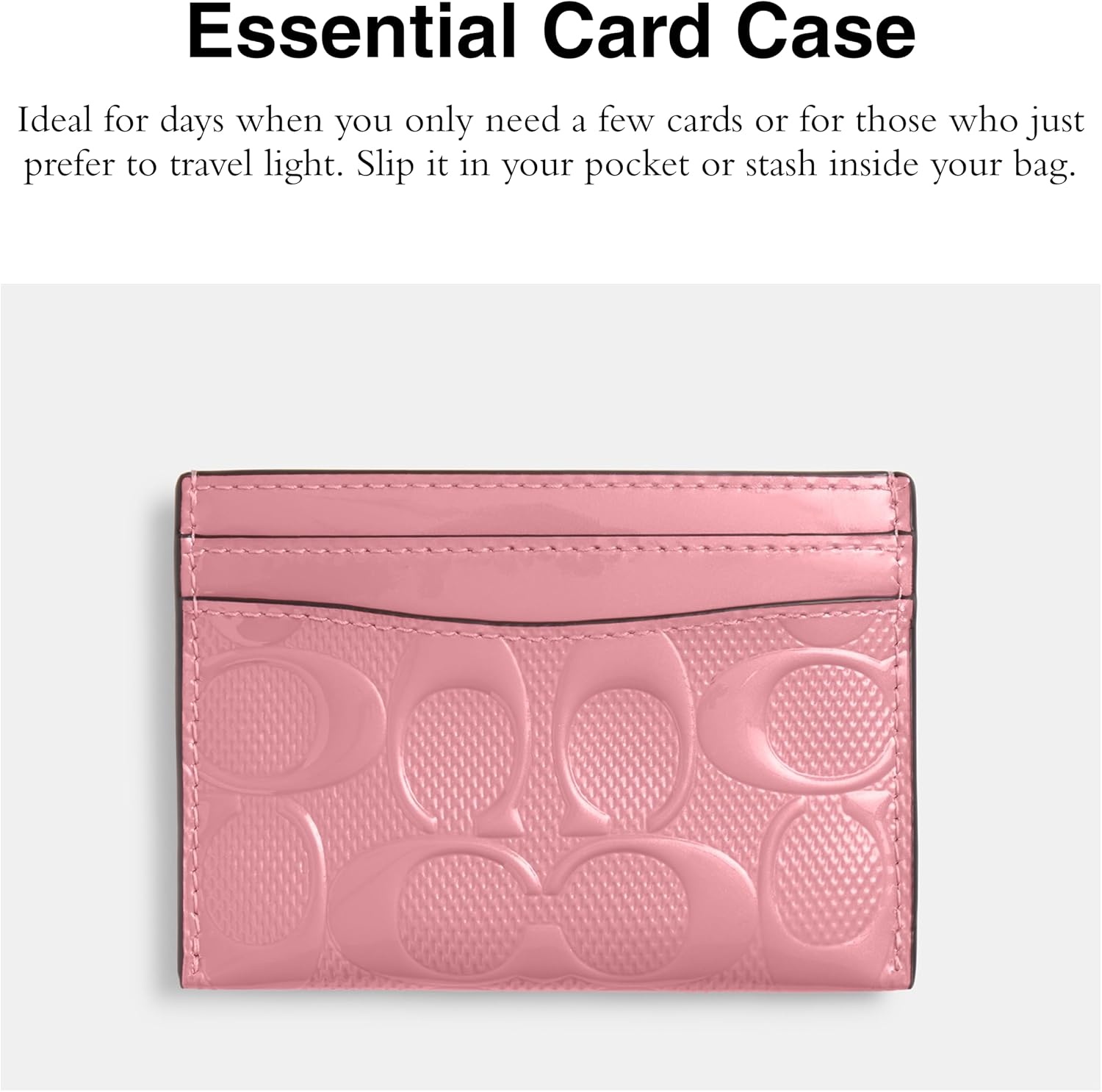 image:imageCoach Essential Card Case With CharmsB4True Pink
