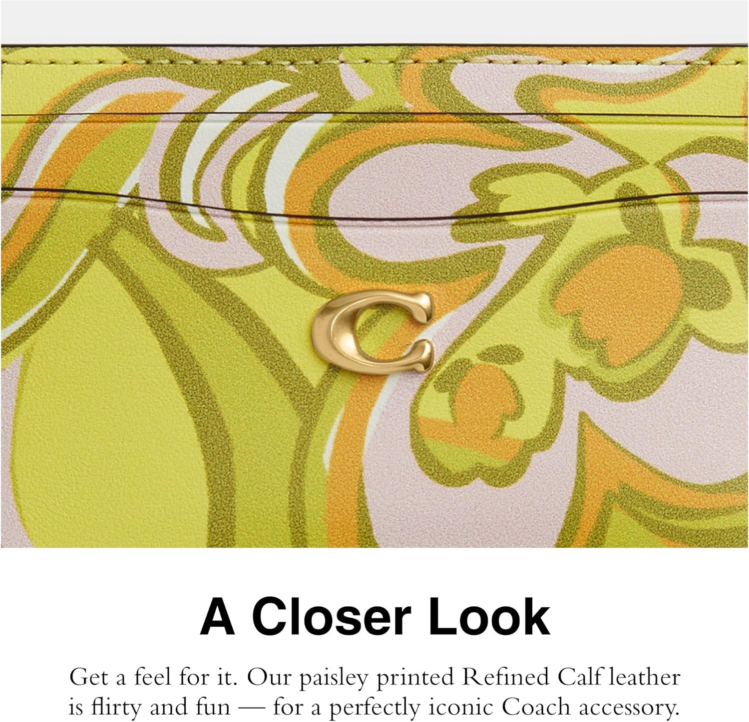 image:imageCoach Essential Card Case With CharmsB4Yellow Green
