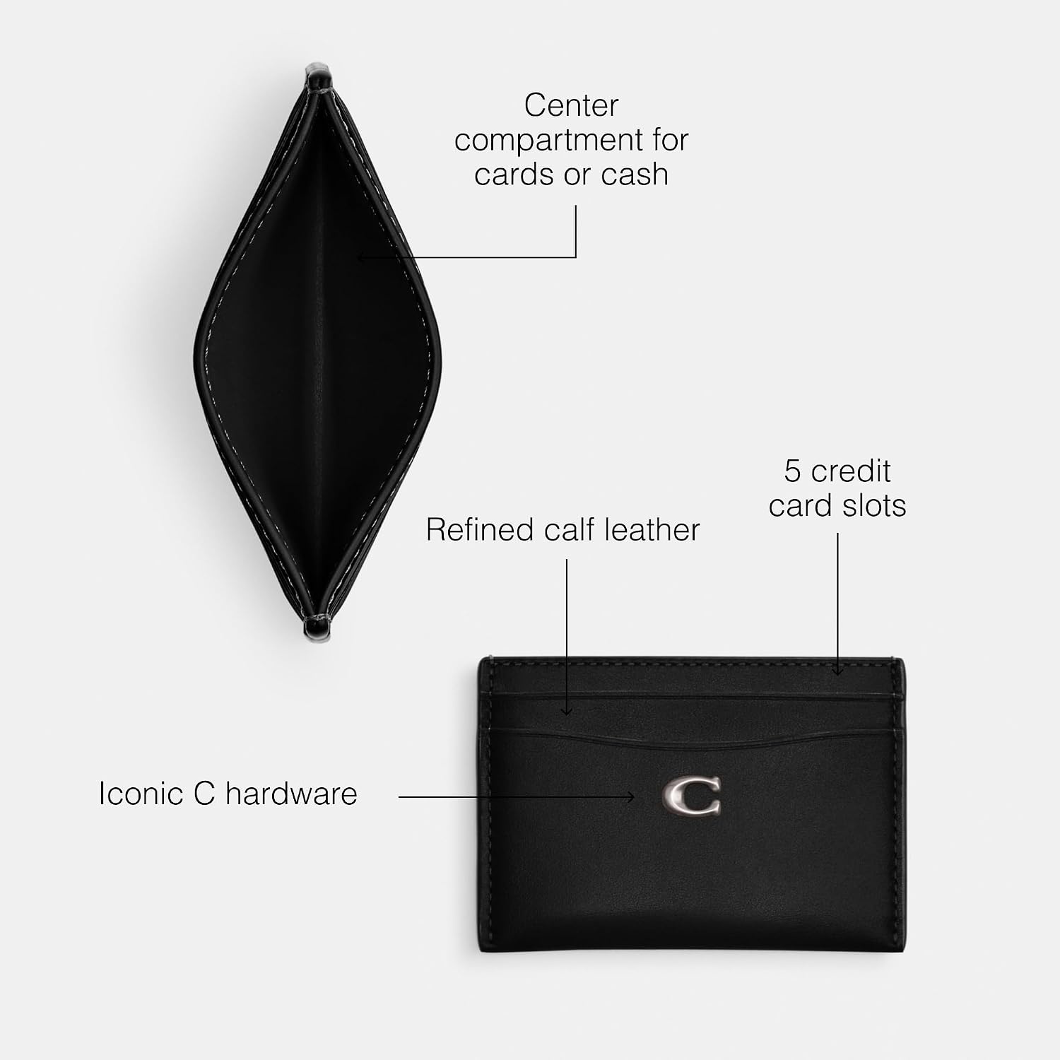 image:imageCoach Essential Card Case With CharmsBlack