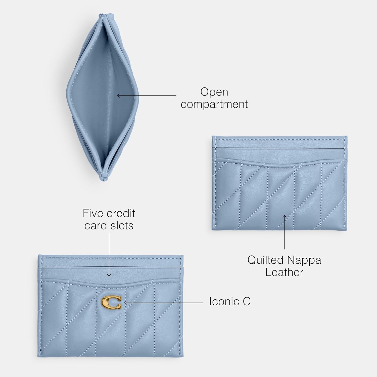 image:imageCoach Essential Card Case With CharmsBluebell