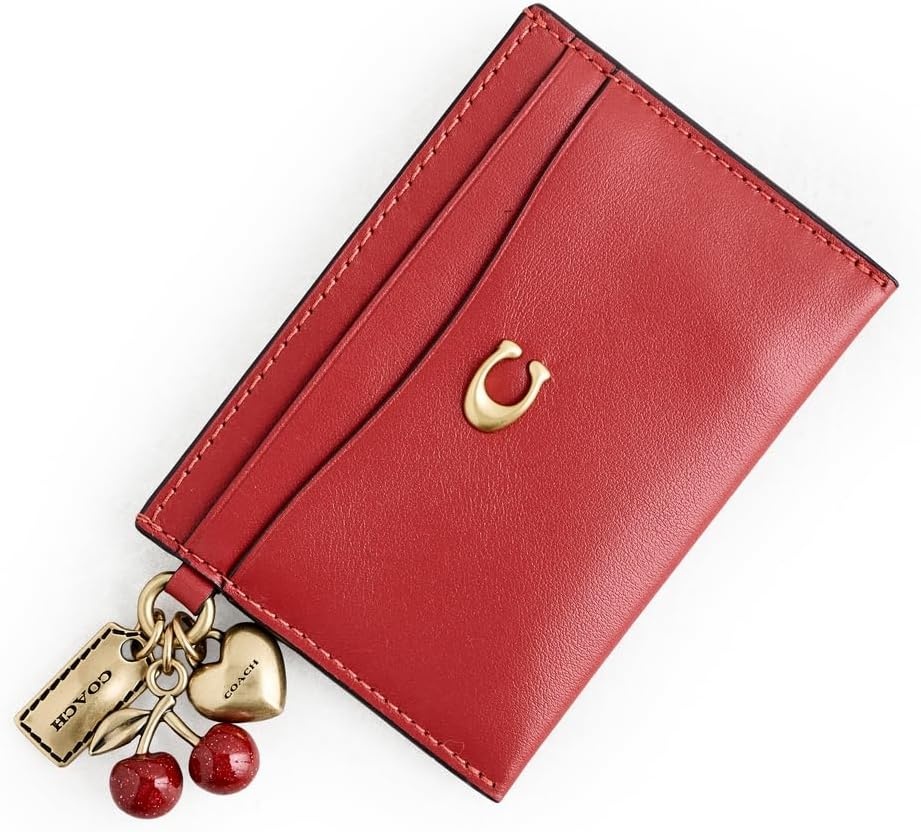 image:imageCoach Essential Card Case With CharmsBrassPoppy