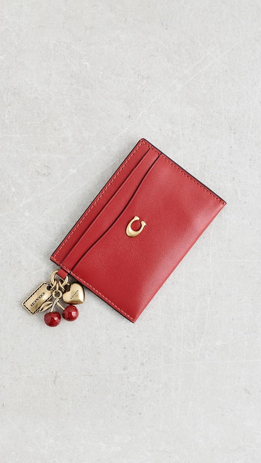 image:imageCoach Essential Card Case With CharmsBrassPoppy