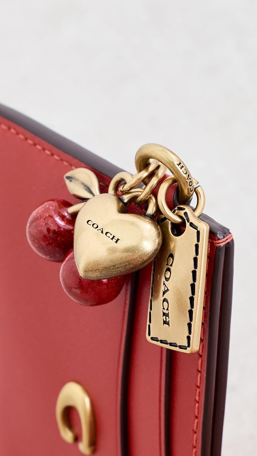 image:imageCoach Essential Card Case With CharmsBrassPoppy