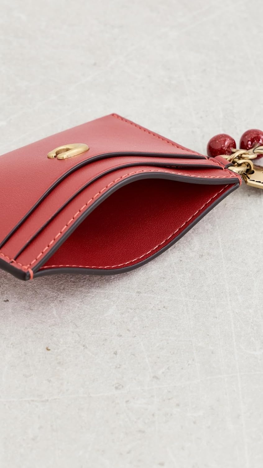 image:imageCoach Essential Card Case With CharmsBrassPoppy