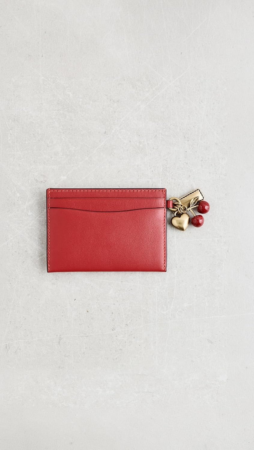 image:imageCoach Essential Card Case With CharmsBrassPoppy