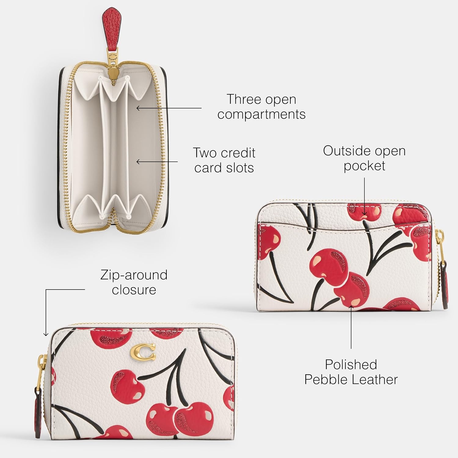 image:imageCoach Essential Card Case With CharmsChalk Multi