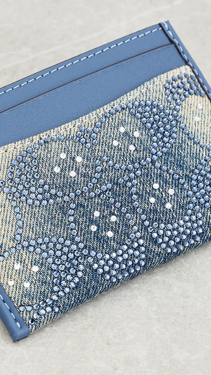 image:imageCoach Essential Card Case With CharmsDenimCrystal Signature