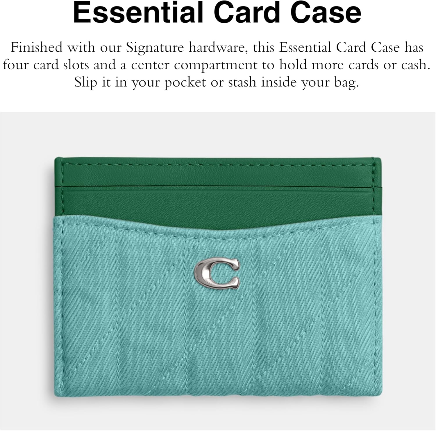 image:imageCoach Essential Card Case With CharmsGreen