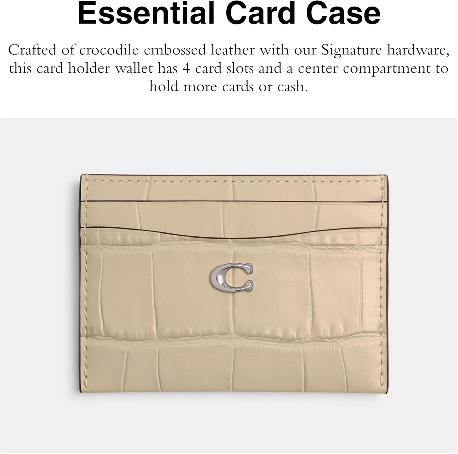 image:imageCoach Essential Card Case With CharmsIvory