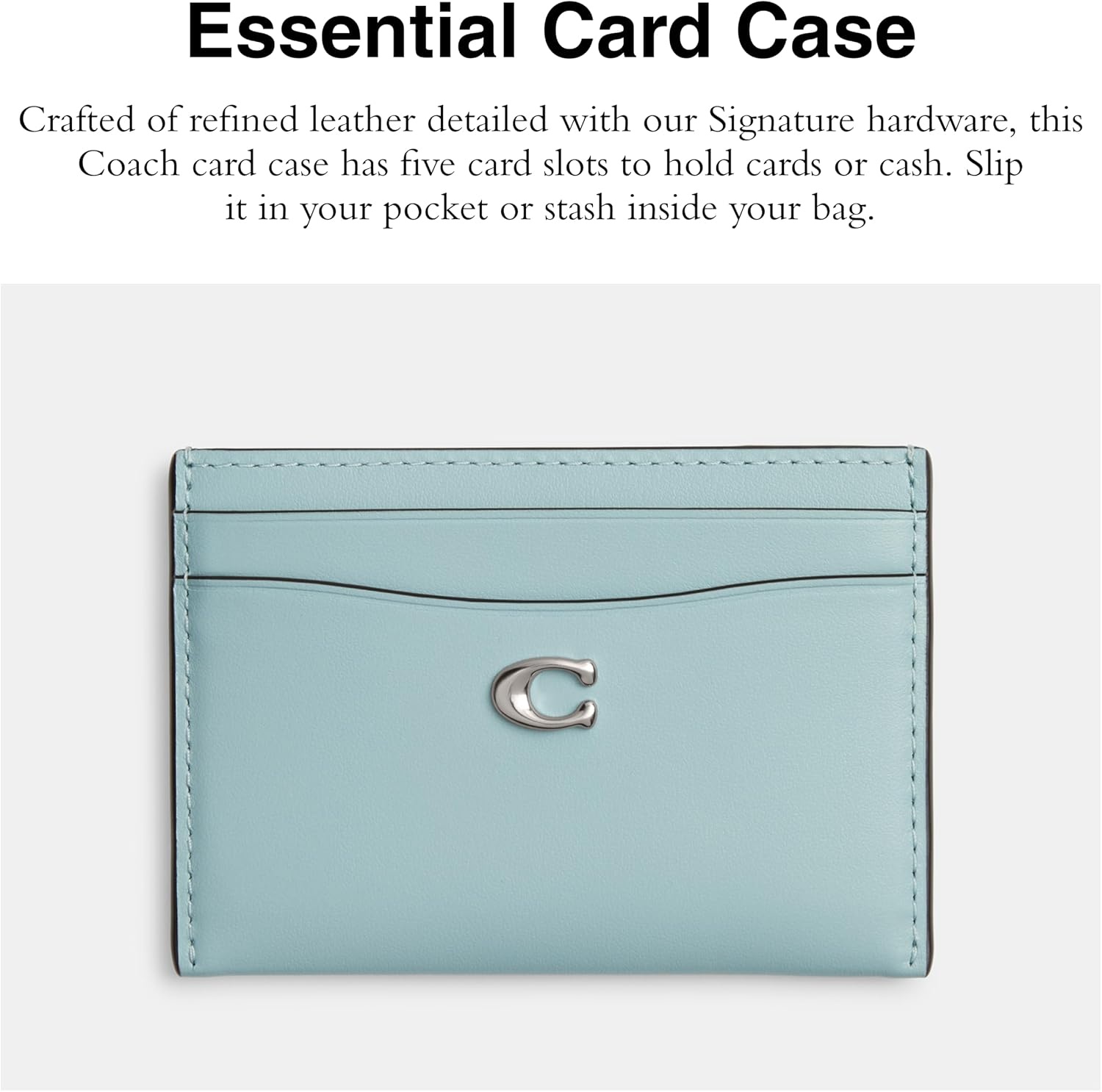 image:imageCoach Essential Card Case With CharmsLHLight Blue