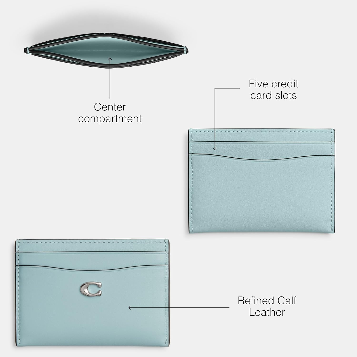 image:imageCoach Essential Card Case With CharmsLHLight Blue