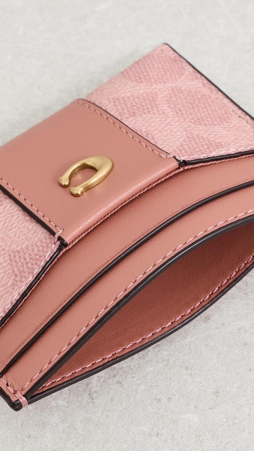 image:imageCoach Essential Card Case With CharmsMelon Pink
