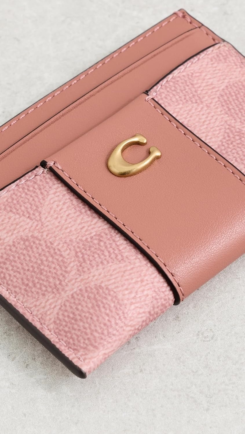 image:imageCoach Essential Card Case With CharmsMelon Pink