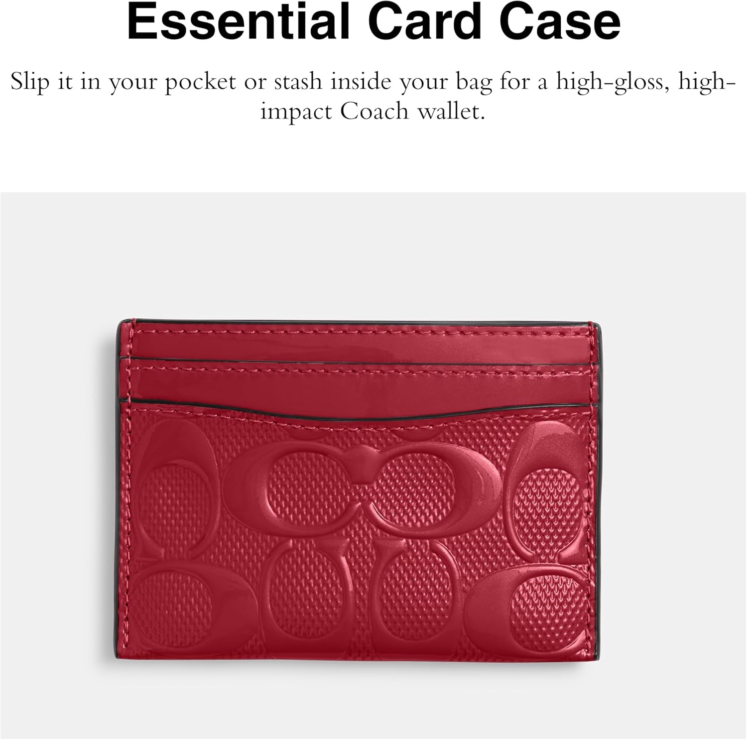 image:imageCoach Essential Card Case With CharmsRuby