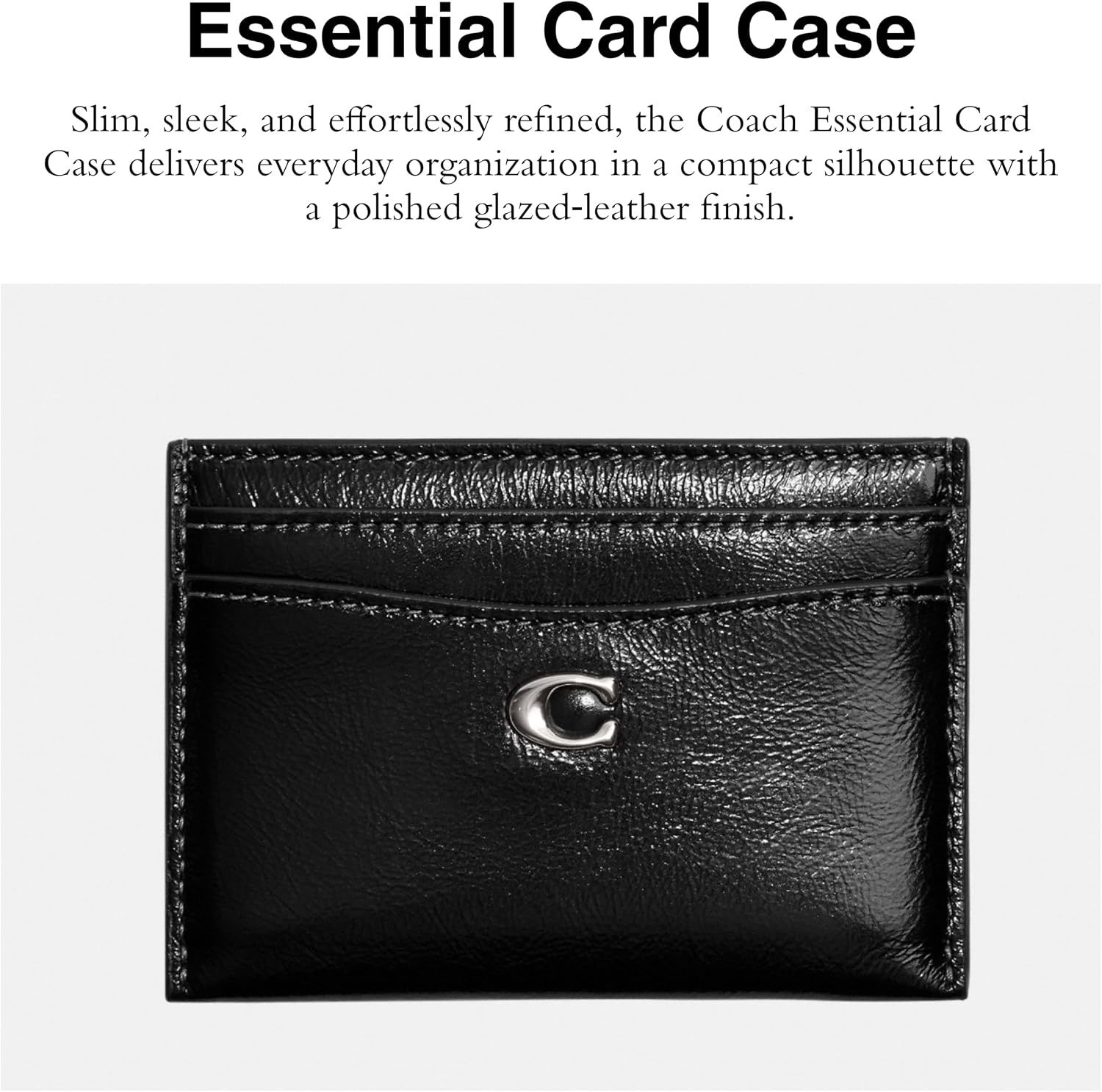image:imageCoach Essential Card Case With CharmsSilverBlack