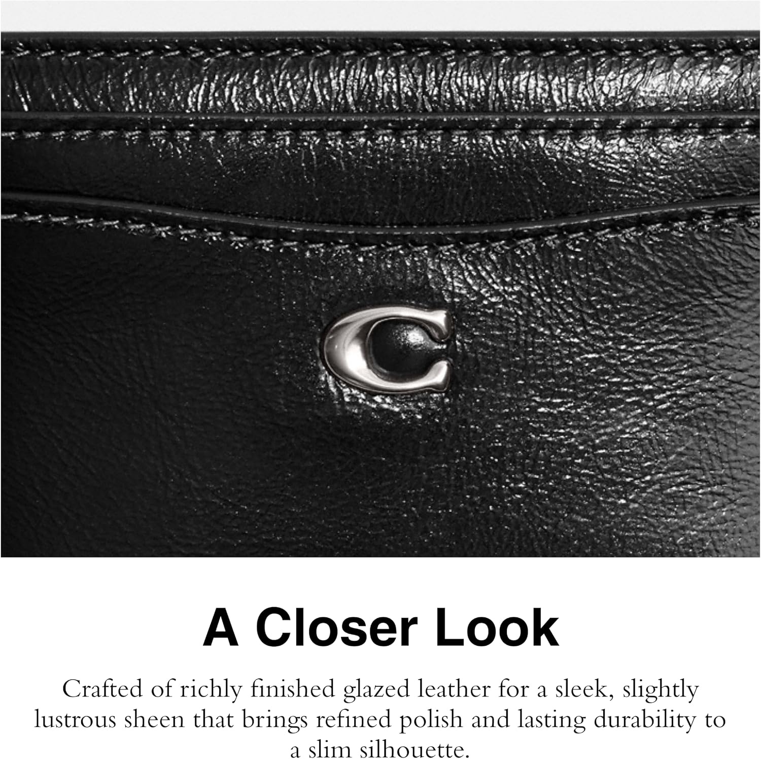 image:imageCoach Essential Card Case With CharmsSilverBlack