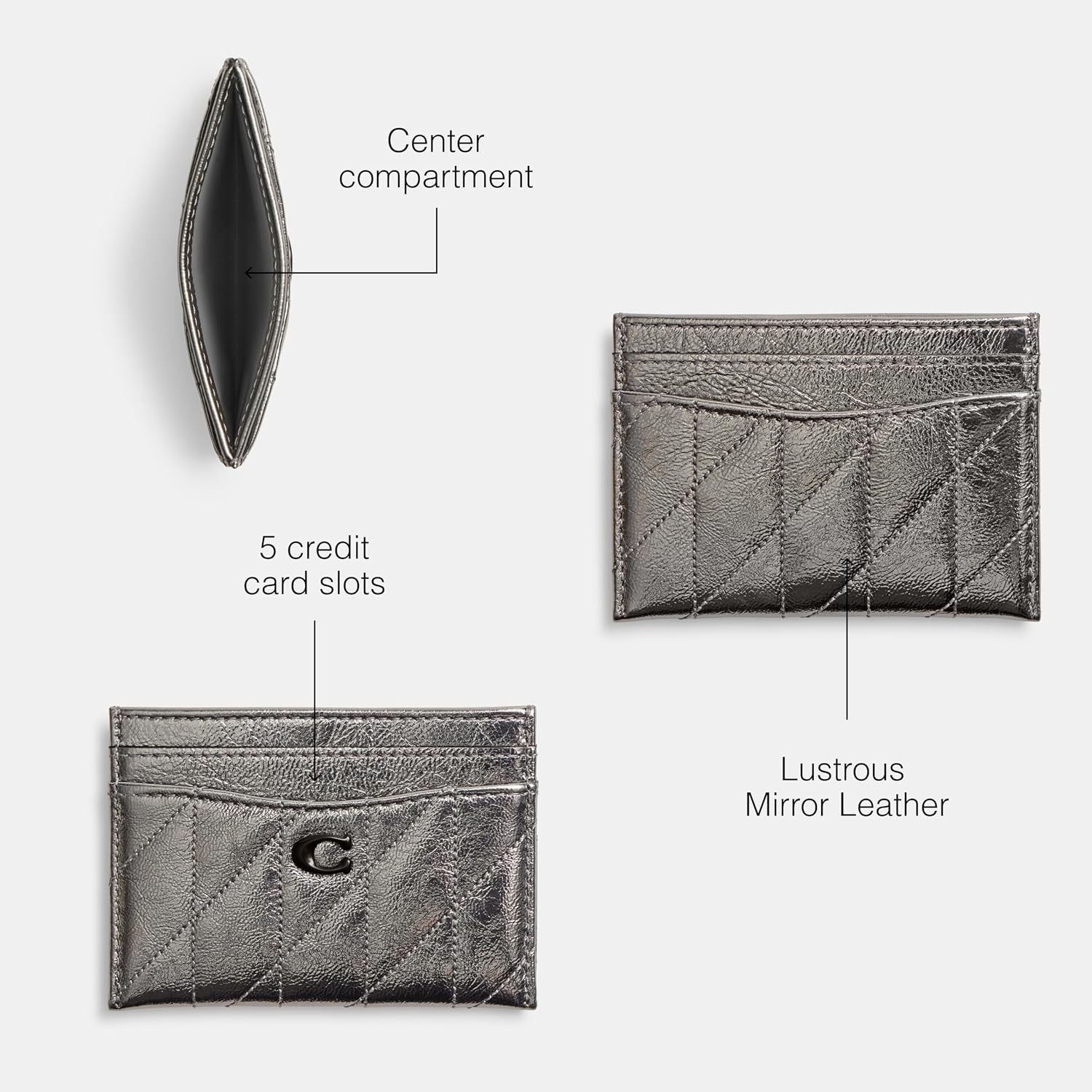 image:imageCoach Essential Card Case With CharmsV5Anthracite
