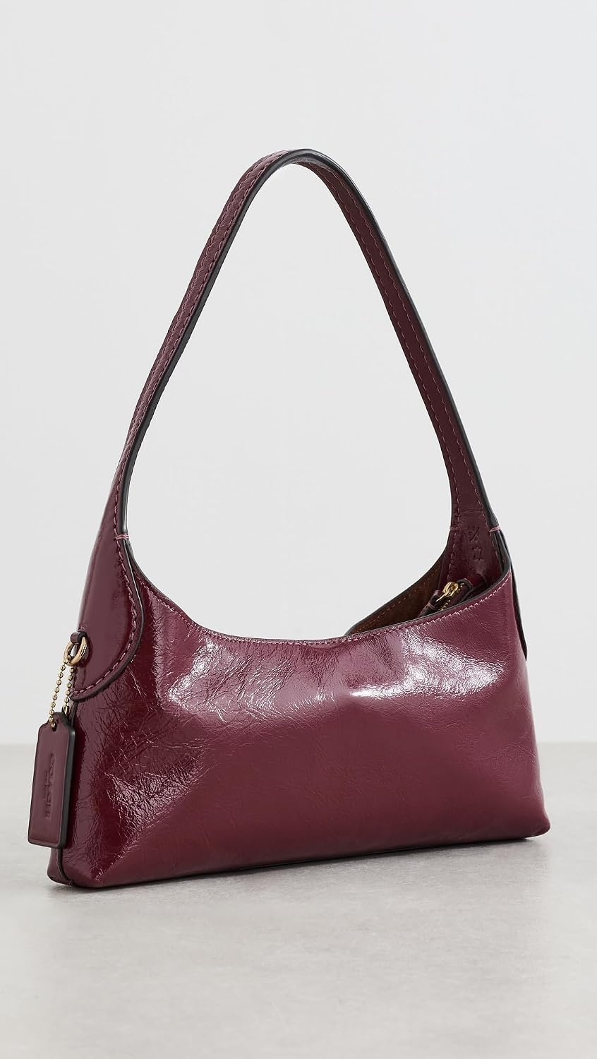 image:imageCoach Womens Brooklyn Shoulder Bag 26BrassDark Cherry