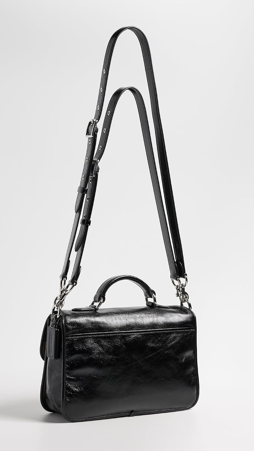 image:imageCoach Womens Glazed Grain Leather Metropolitan Bag 31Black