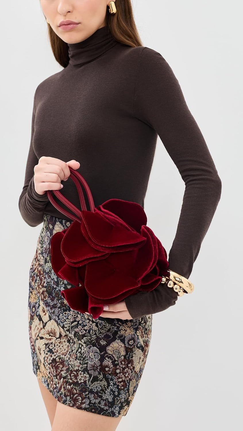 image:imageFARM Rio Womens Velvet Flower HandbagMerlot