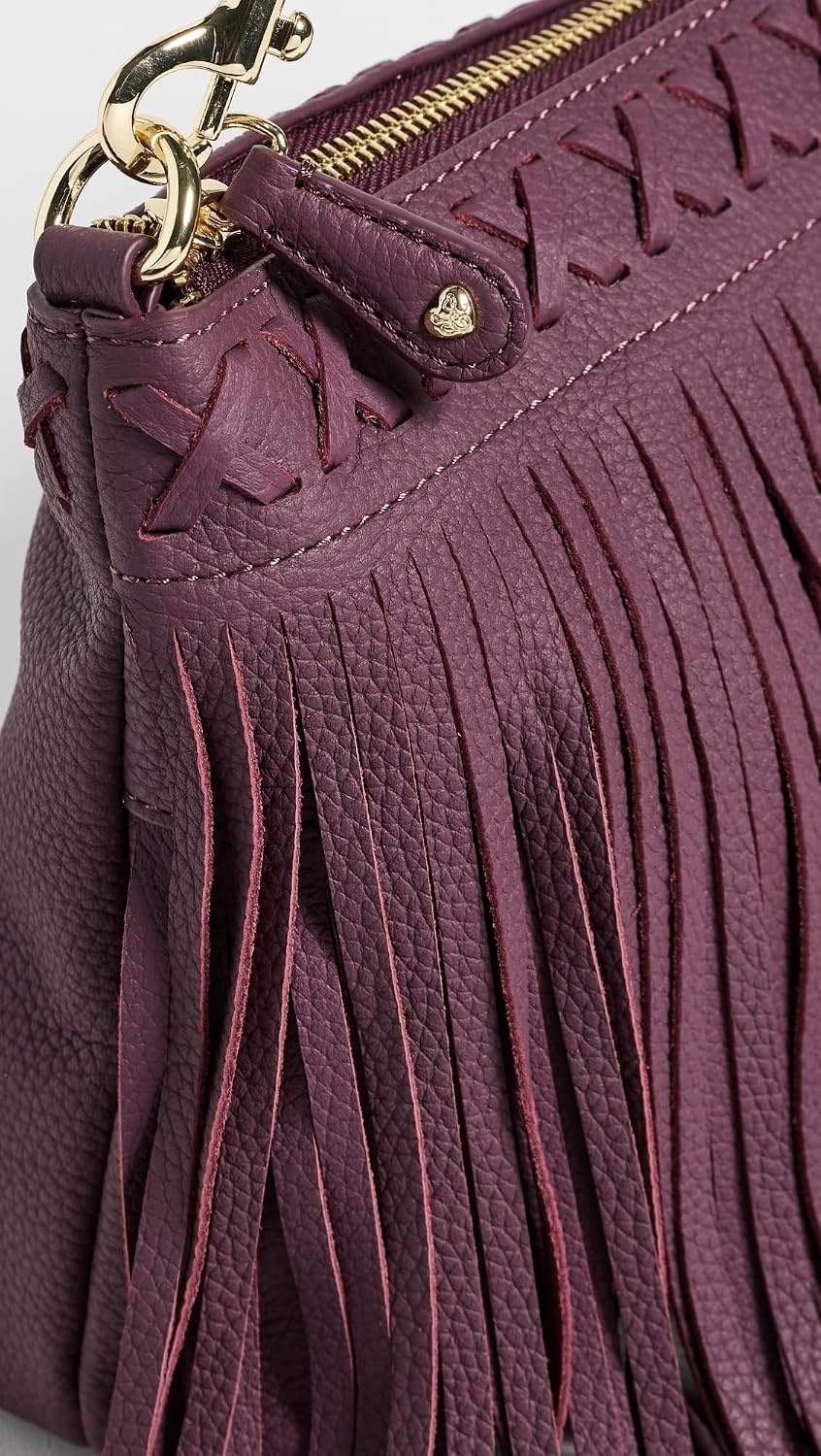 image:imageStoney Clover Lane Womens Brighton Leather Fringe Clutch BagPlum