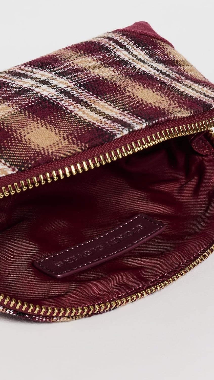 image:imageStoney Clover Lane Womens Curved Mini Pouch Plaid One SizePlaid