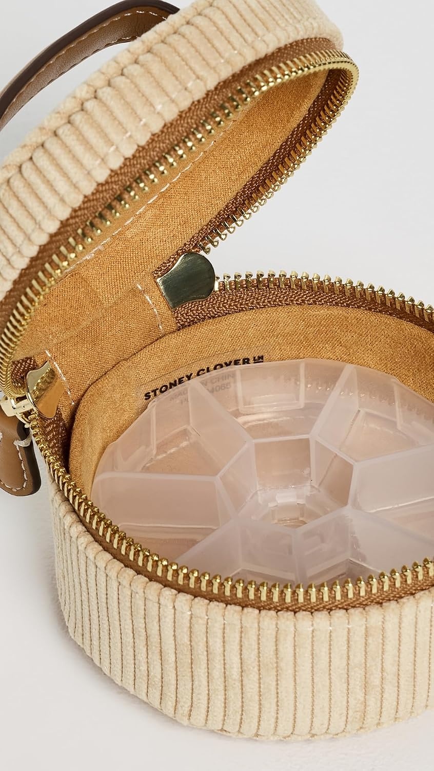 image:imageStoney Clover Lane Womens Top Handle Pill Case Apple Pie Corduroy One SizeApple Pie Corduroy