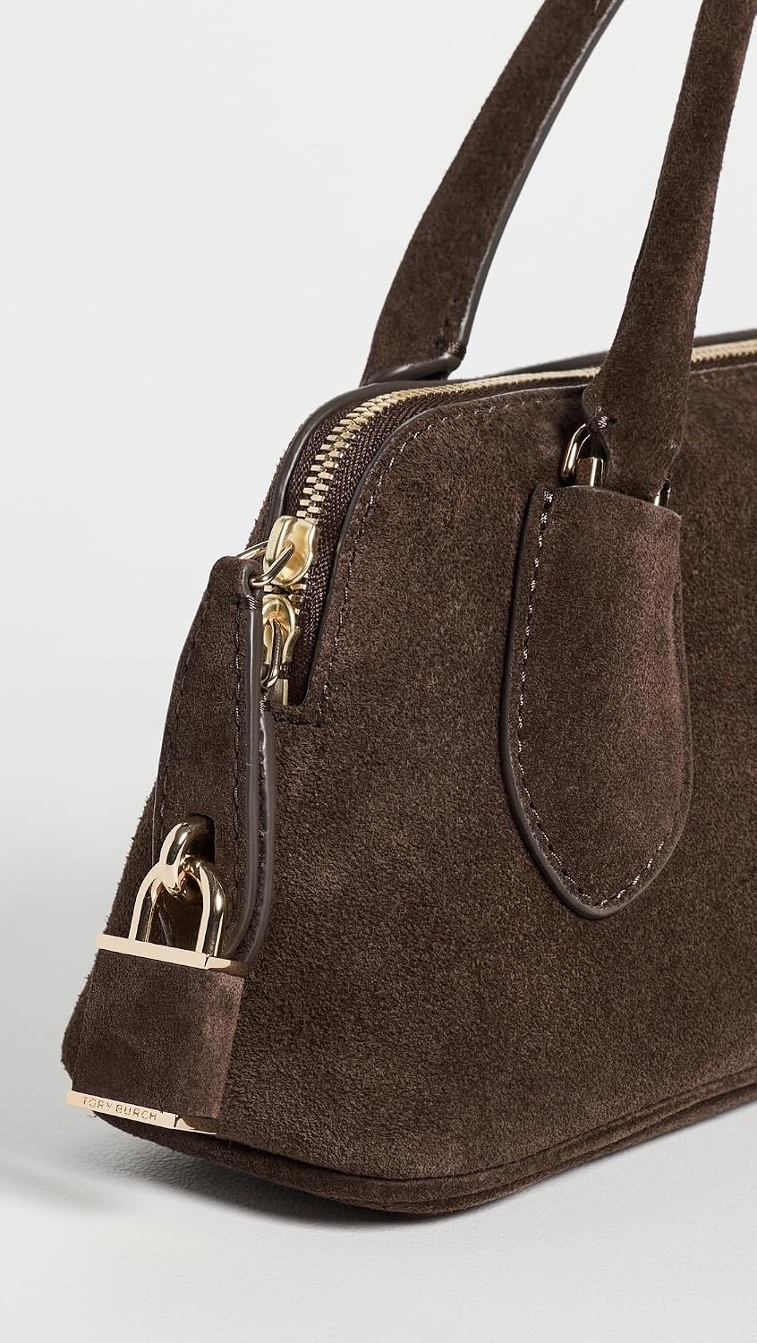 image:imageTory Burch Womens Lock Top Handle Baguette BagDark Cocoa